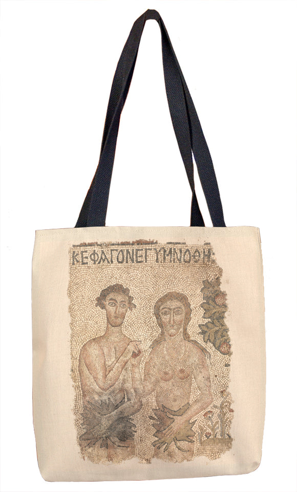 Fragment of a Floor Mosaic: Adam and Eve Tote Bag