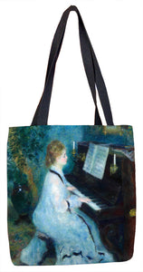 Woman at the Piano Tote Bag