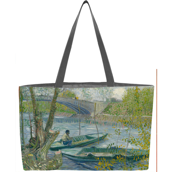 Fishing in Spring, the Pont de Clichy (Asni�res) Weekender Tote