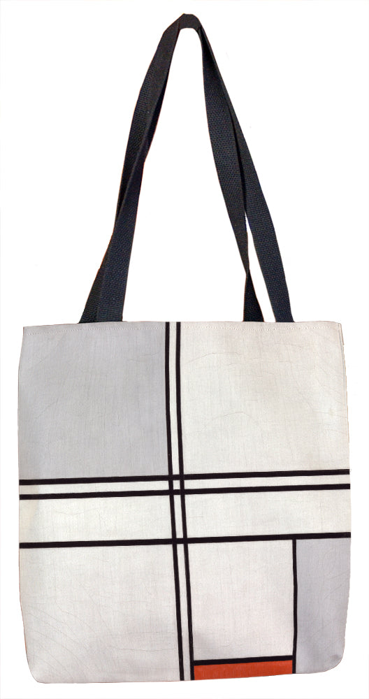 Composition (No. 1) Gray-Red Tote Bag