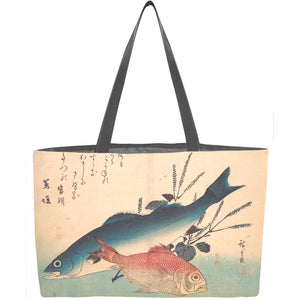 Suzuki and Kinmedai Fish from the series Uozukushi (Every Variety of Fish) Weekender Tote