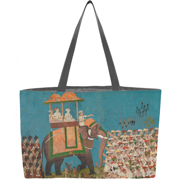 Three Noblemen in Procession on an Elephant Weekender Tote